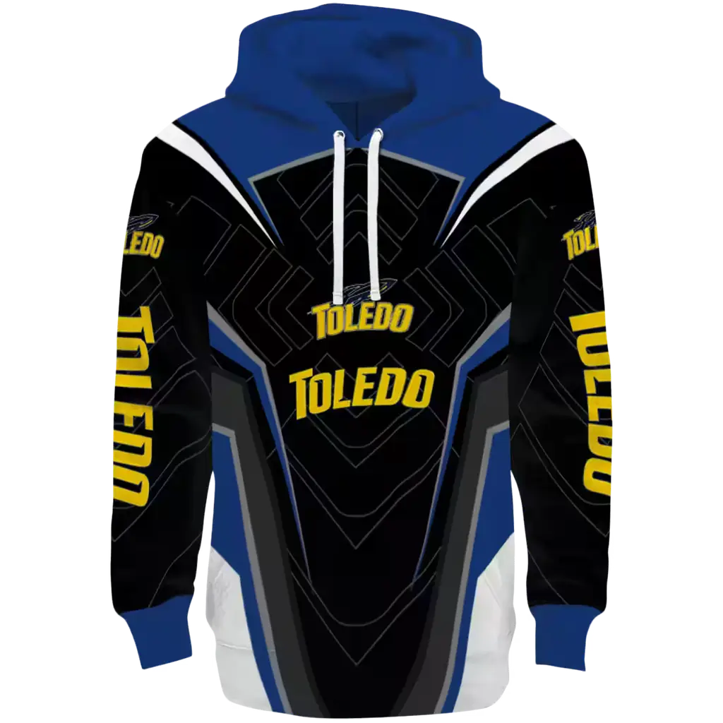 toledo rockets futuristic pattern blue black hoodie best selling toledo rockets futuristic pattern blue black hoodie best selling