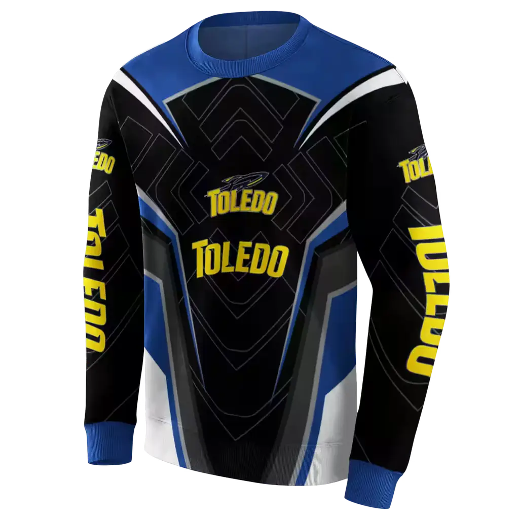 toledo rockets futuristic pattern blue black hoodie new arrival toledo rockets futuristic pattern blue black hoodie new arrival