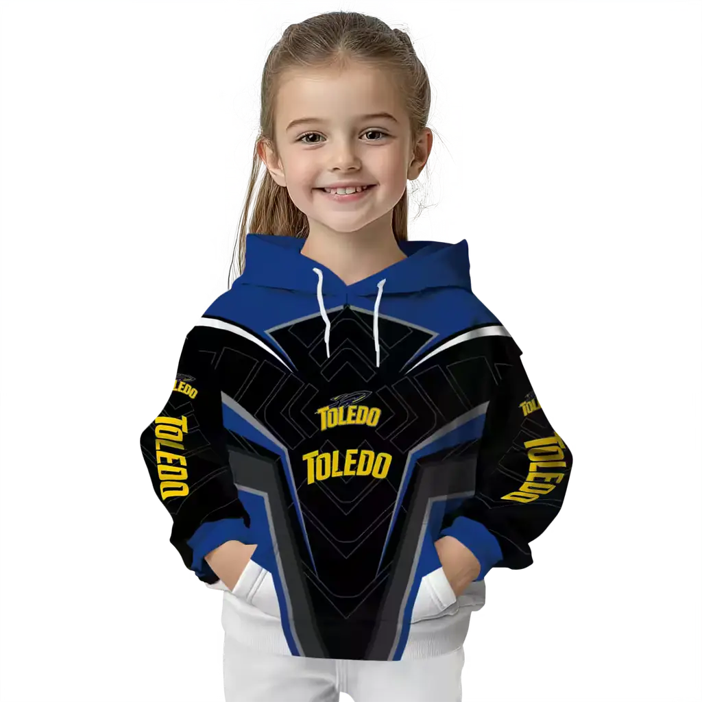 toledo rockets futuristic pattern blue black hoodie top rated toledo rockets futuristic pattern blue black hoodie top rated