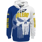 toledo rockets graphic punisher blue white hoodie best selling