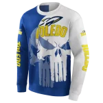 toledo rockets graphic punisher blue white hoodie best selling