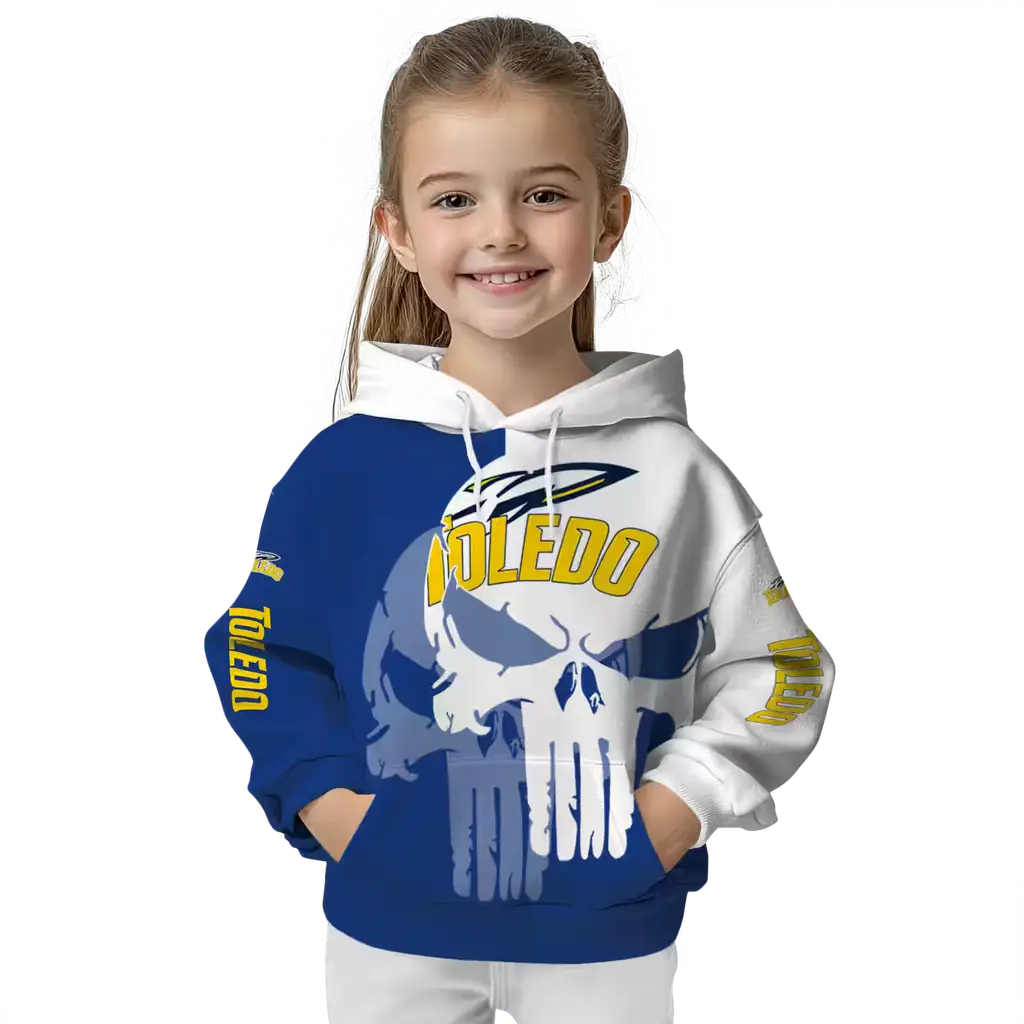 toledo rockets graphic punisher blue white hoodie top rated toledo rockets graphic punisher blue white hoodie top rated