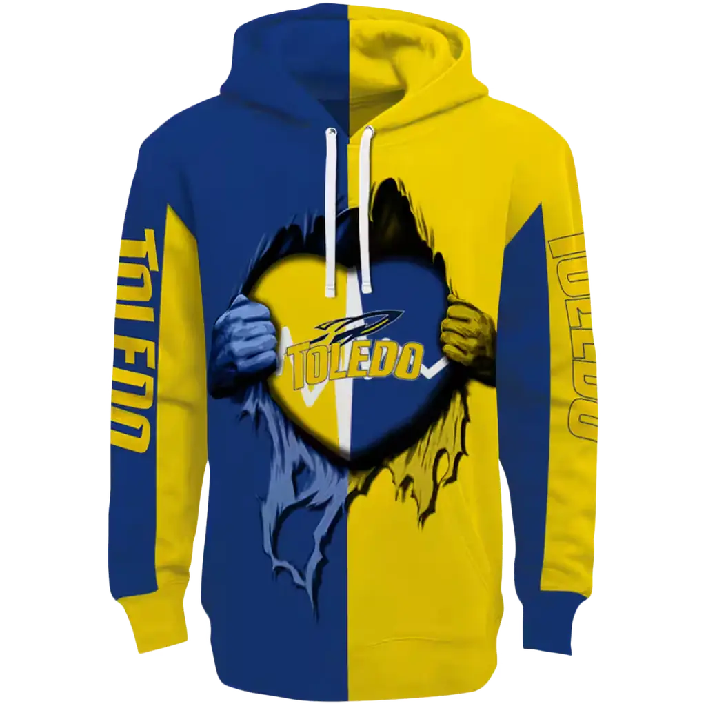 toledo rockets heartbeat graphic blue hoodie best selling toledo rockets heartbeat graphic blue hoodie best selling