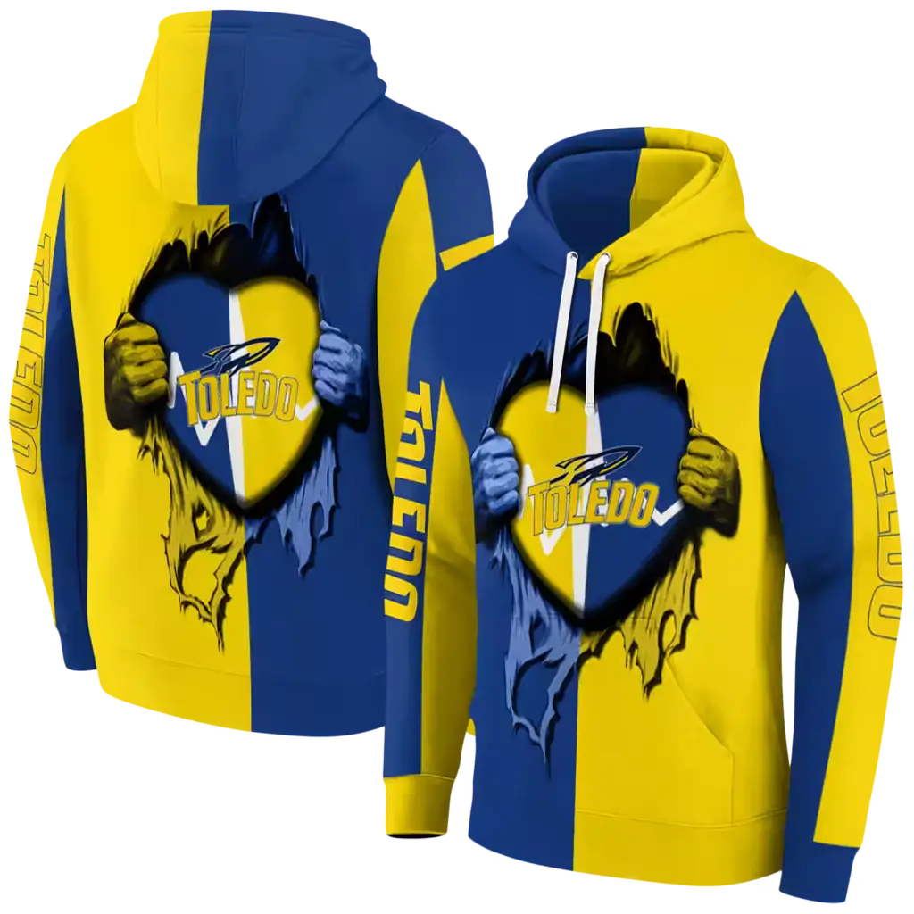 toledo rockets heartbeat graphic blue hoodie fashion forward toledo rockets heartbeat graphic blue hoodie fashion forward