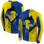 toledo rockets heartbeat graphic blue hoodie best selling