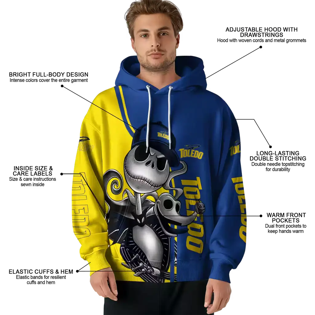 toledo rockets jack skellington blue hoodie latest model toledo rockets jack skellington blue hoodie latest model