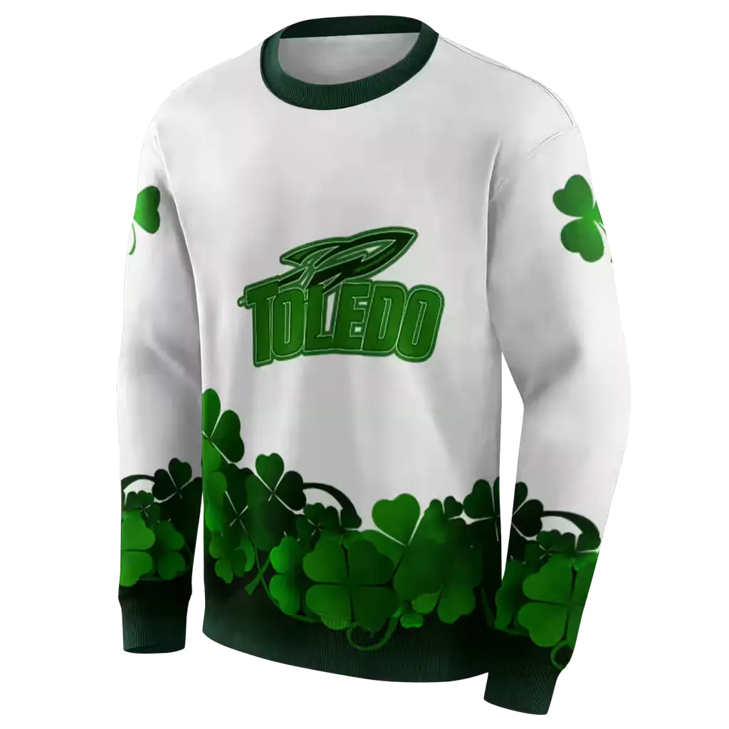 toledo rockets lucky motif white green hoodie new arrival toledo rockets lucky motif white green hoodie new arrival