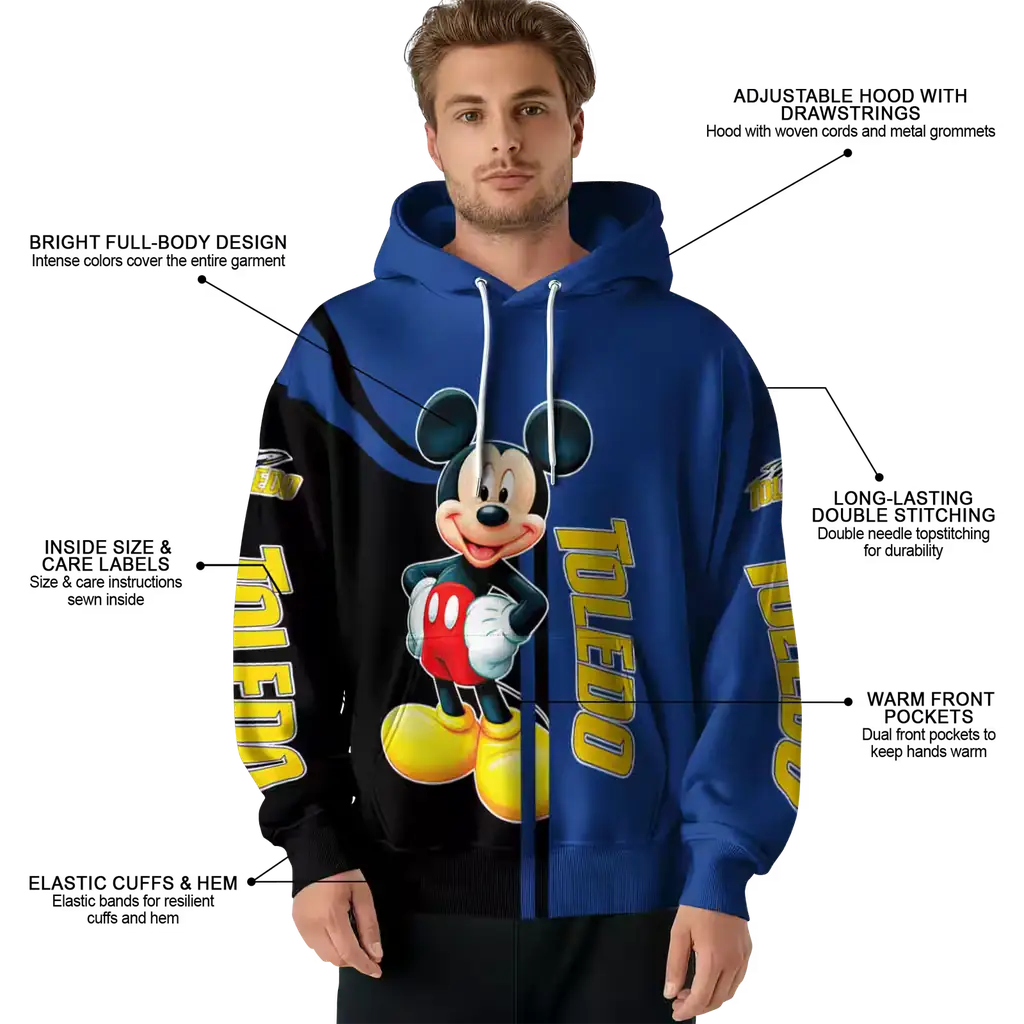 toledo rockets mickey mouse blue black hoodie latest model toledo rockets mickey mouse blue black hoodie latest model