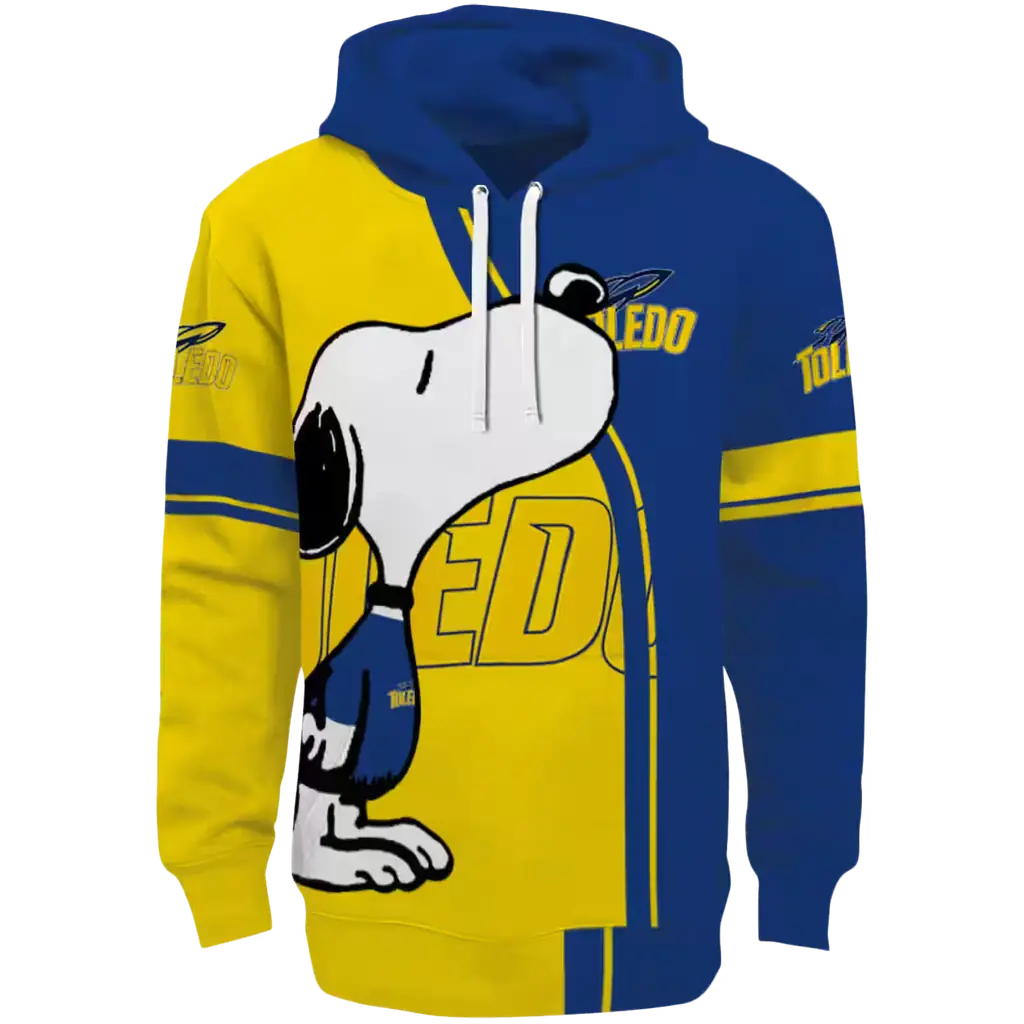 toledo rockets playful snoopy blue hoodie best selling toledo rockets playful snoopy blue hoodie best selling