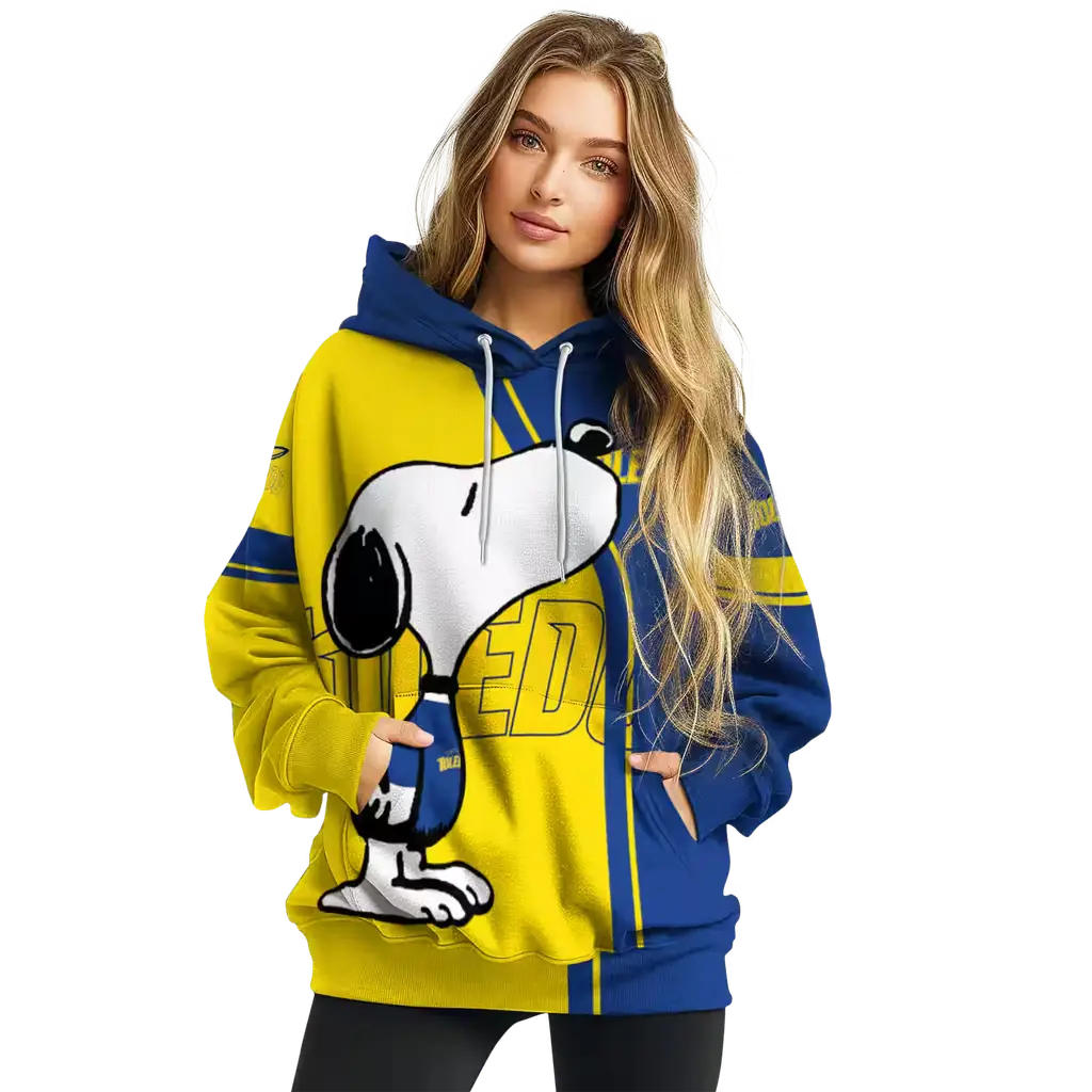 toledo rockets playful snoopy blue hoodie high quality toledo rockets playful snoopy blue hoodie high quality