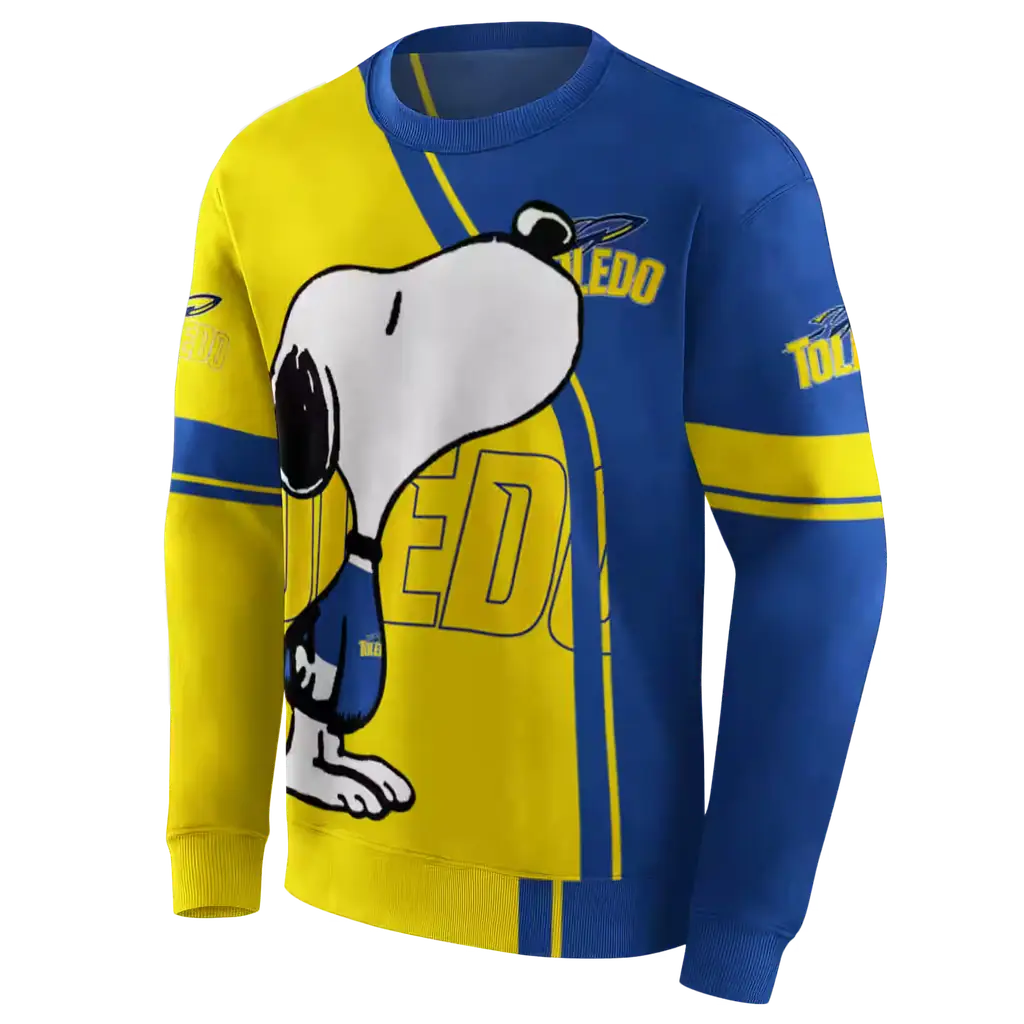 toledo rockets playful snoopy blue hoodie new arrival toledo rockets playful snoopy blue hoodie new arrival