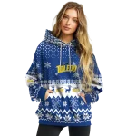 toledo rockets reindeer motif blue hoodie best selling