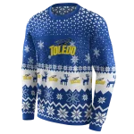toledo rockets reindeer motif blue hoodie best selling