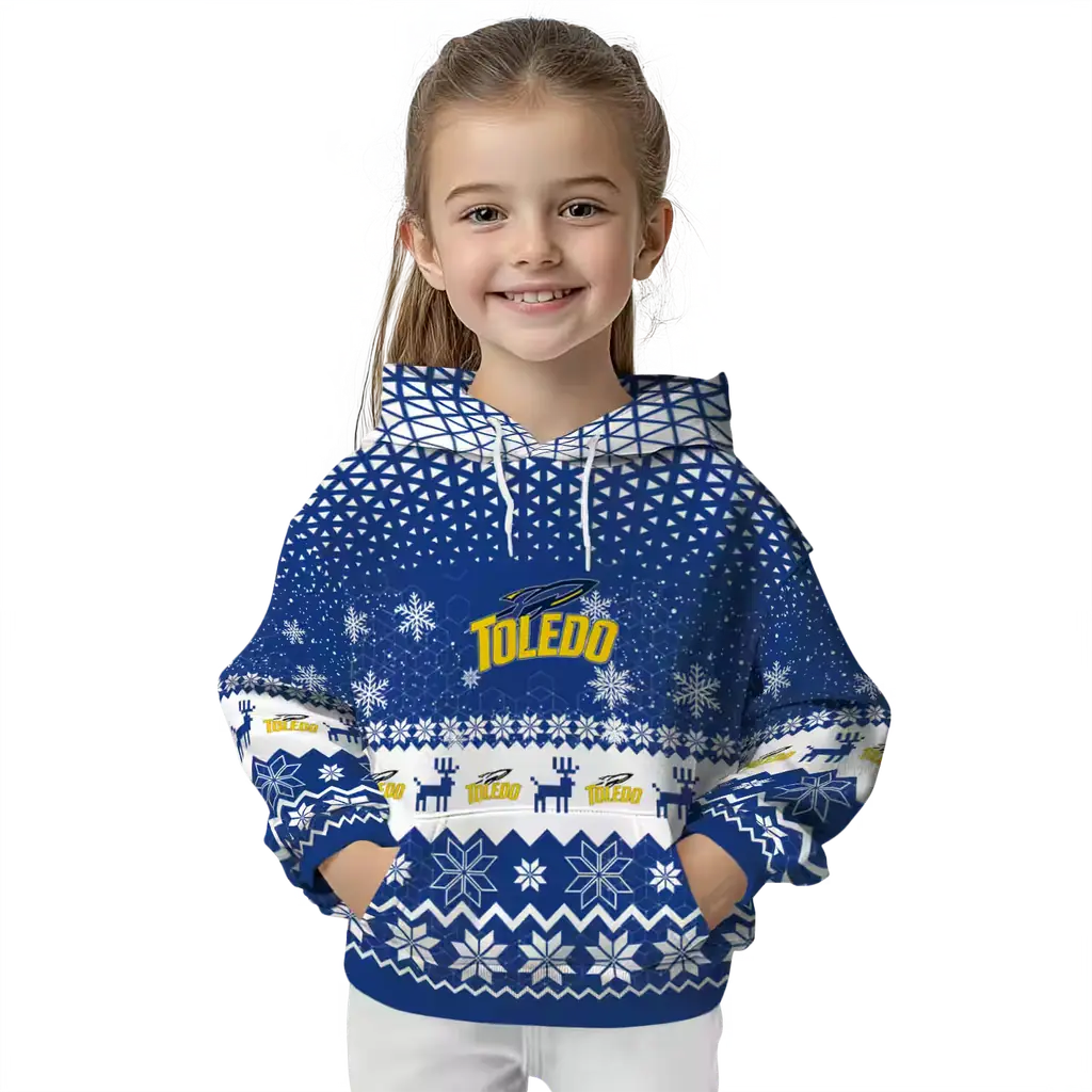 toledo rockets reindeer motif blue hoodie top rated toledo rockets reindeer motif blue hoodie top rated