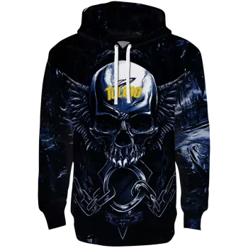 toledo rockets skull artwork blue black hoodie best selling