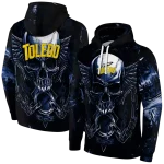 toledo rockets skull artwork blue black hoodie best selling