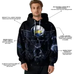 toledo rockets skull artwork blue black hoodie best selling