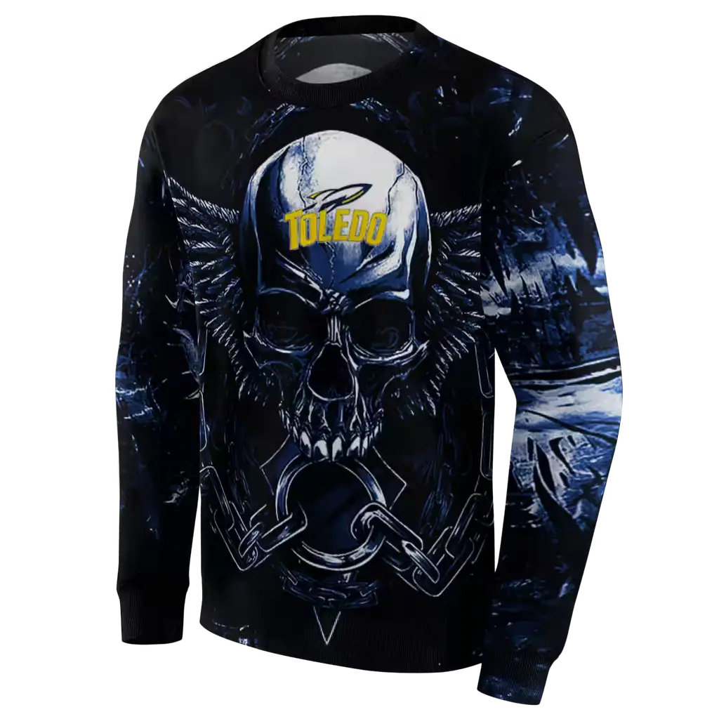 toledo rockets skull artwork blue black hoodie new arrival toledo rockets skull artwork blue black hoodie new arrival