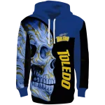 toledo rockets skull motif blue black hoodie best selling