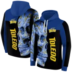 toledo rockets skull motif blue black hoodie best selling