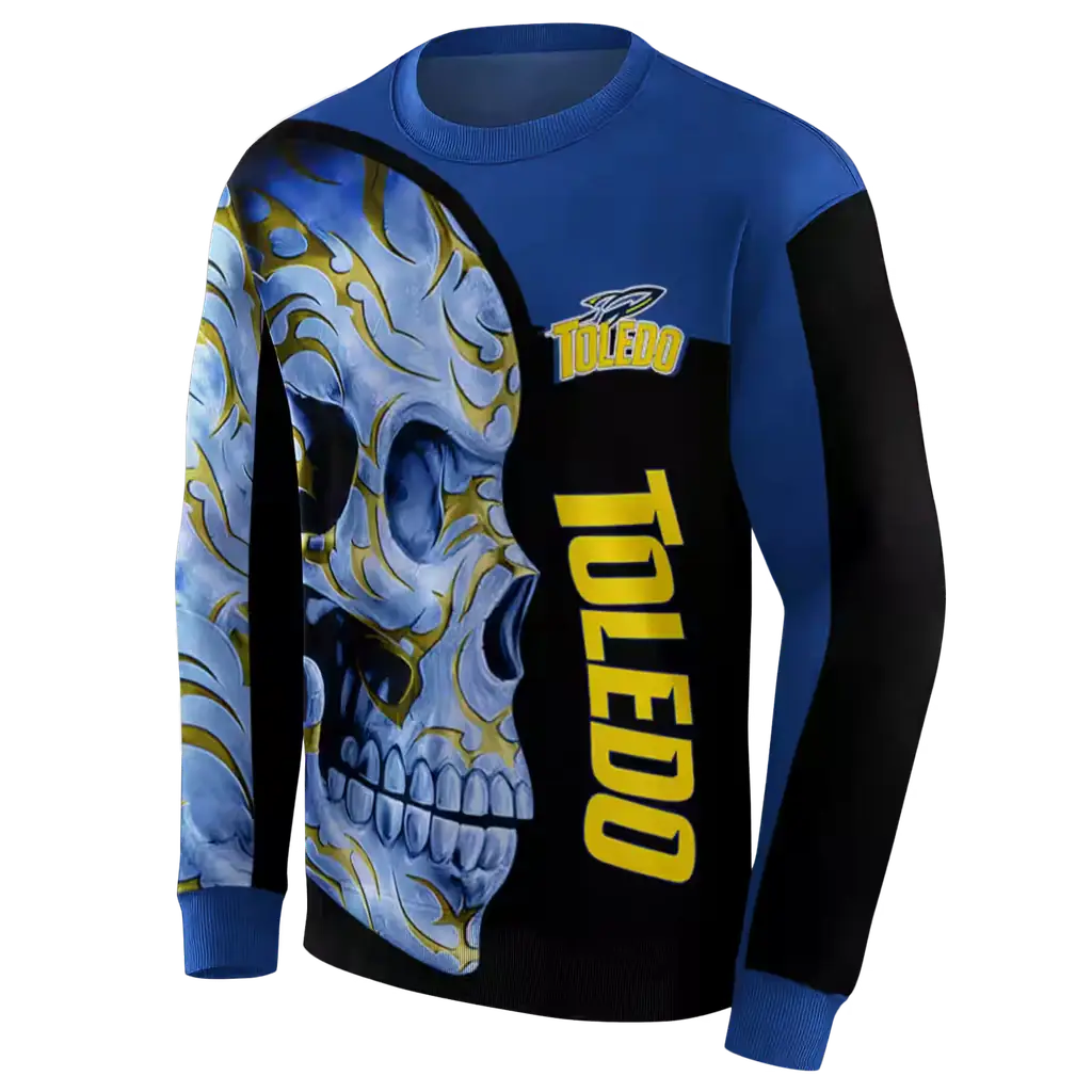 toledo rockets skull motif blue black hoodie new arrival toledo rockets skull motif blue black hoodie new arrival