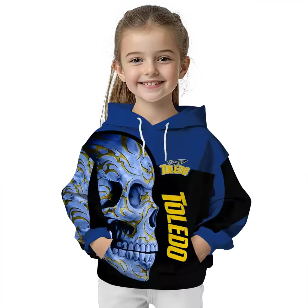 toledo rockets skull motif blue black hoodie top rated toledo rockets skull motif blue black hoodie top rated