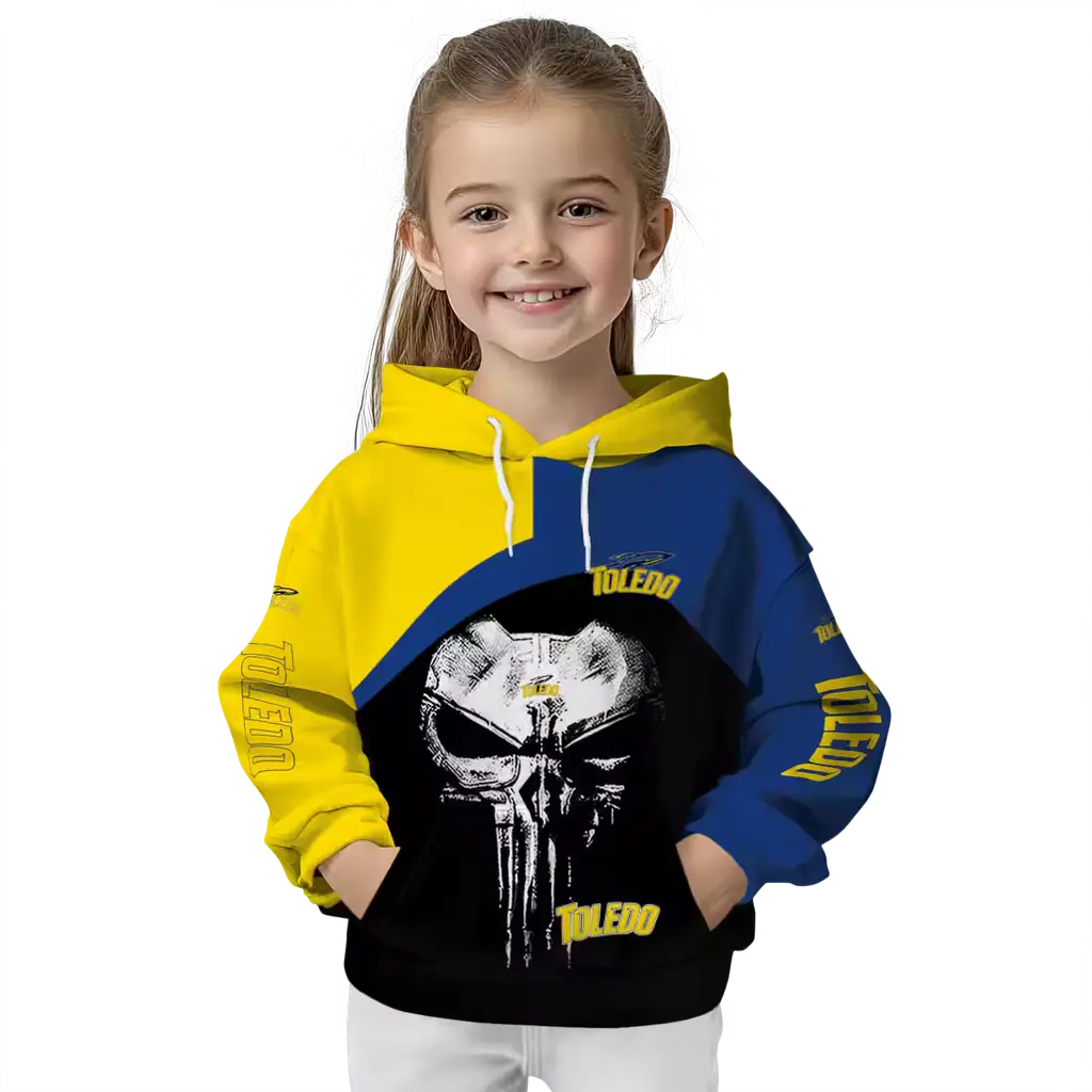 toledo rockets skull punisher gold black hoodie top rated toledo rockets skull punisher gold black hoodie top rated