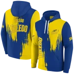 toledo rockets splatter effect blue hoodie best selling