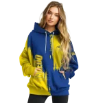 toledo rockets splatter effect blue hoodie best selling