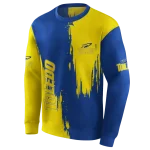toledo rockets splatter effect blue hoodie best selling