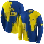 toledo rockets splatter effect blue hoodie best selling
