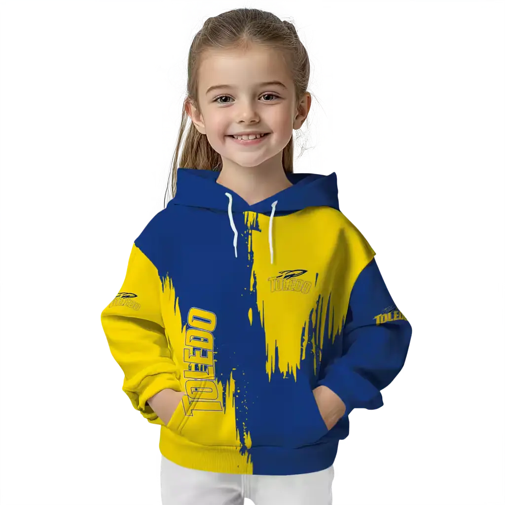toledo rockets splatter effect blue hoodie top rated toledo rockets splatter effect blue hoodie top rated