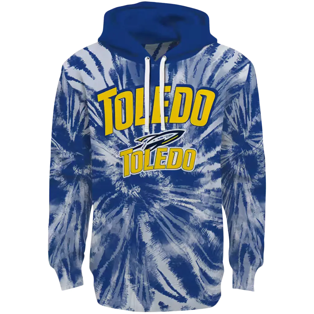 toledo rockets tie dye pattern blue hoodie best selling toledo rockets tie dye pattern blue hoodie best selling