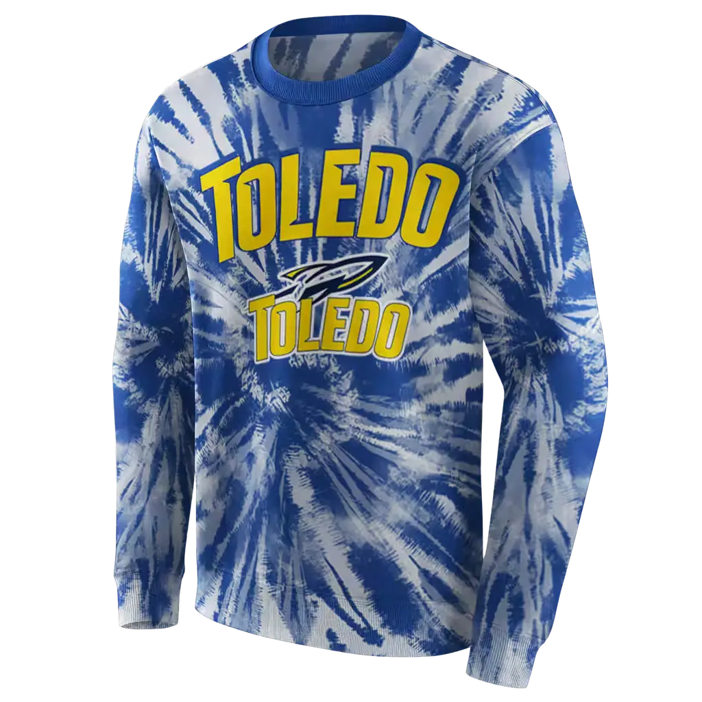 toledo rockets tie dye pattern blue hoodie new arrival toledo rockets tie dye pattern blue hoodie new arrival