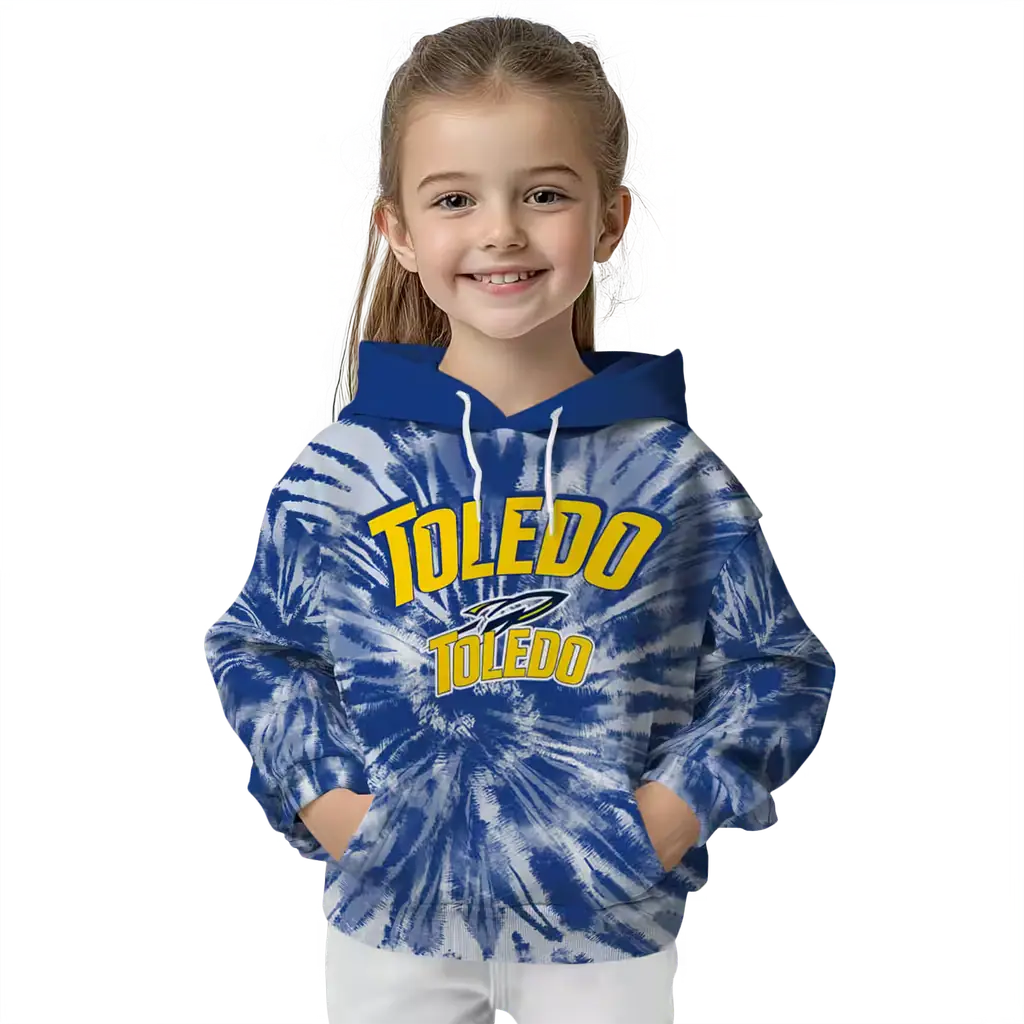 toledo rockets tie dye pattern blue hoodie top rated toledo rockets tie dye pattern blue hoodie top rated