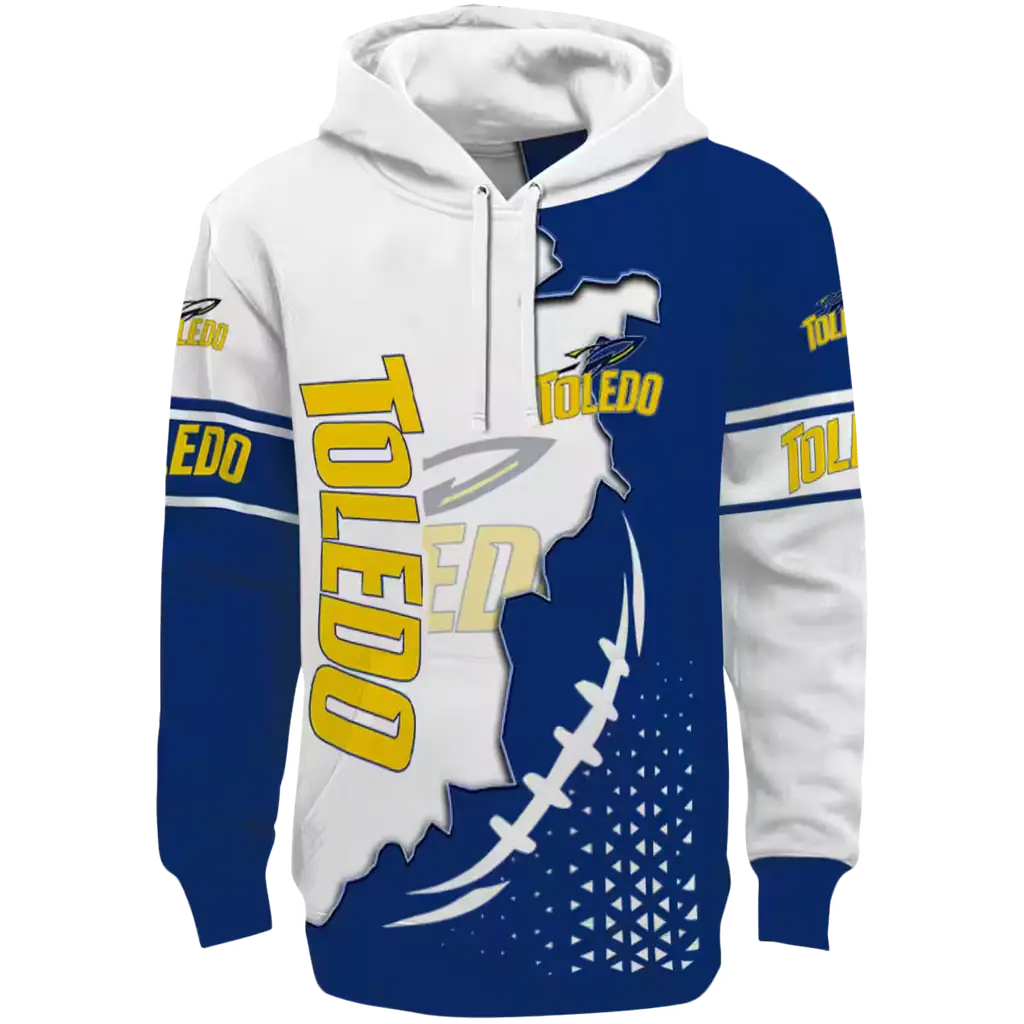 toledo rockets triangular pattern blue white hoodie best selling toledo rockets triangular pattern blue white hoodie best selling