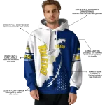 toledo rockets triangular pattern blue white hoodie best selling