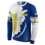 toledo rockets triangular pattern blue white hoodie best selling