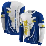 toledo rockets triangular pattern blue white hoodie best selling