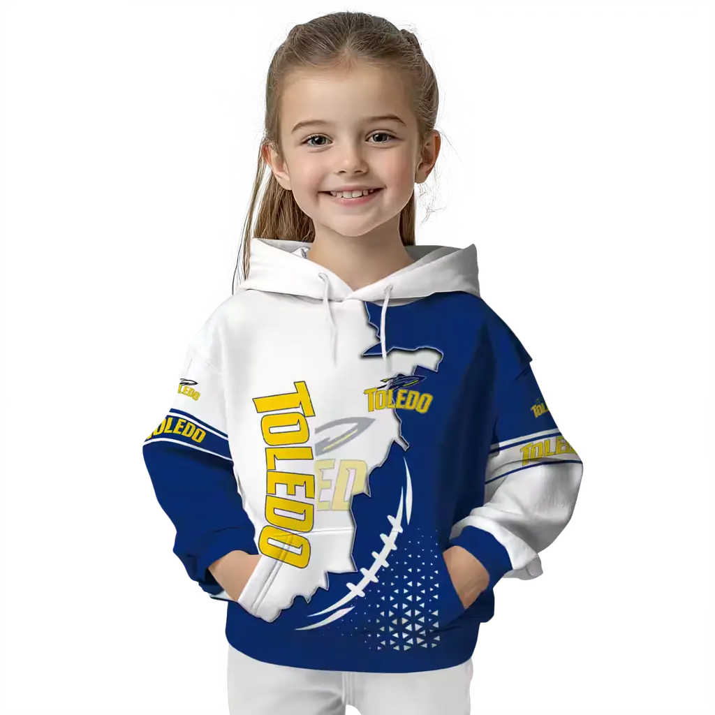 toledo rockets triangular pattern blue white hoodie top rated toledo rockets triangular pattern blue white hoodie top rated