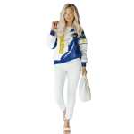 toledo rockets triangular pattern blue white hoodie best selling