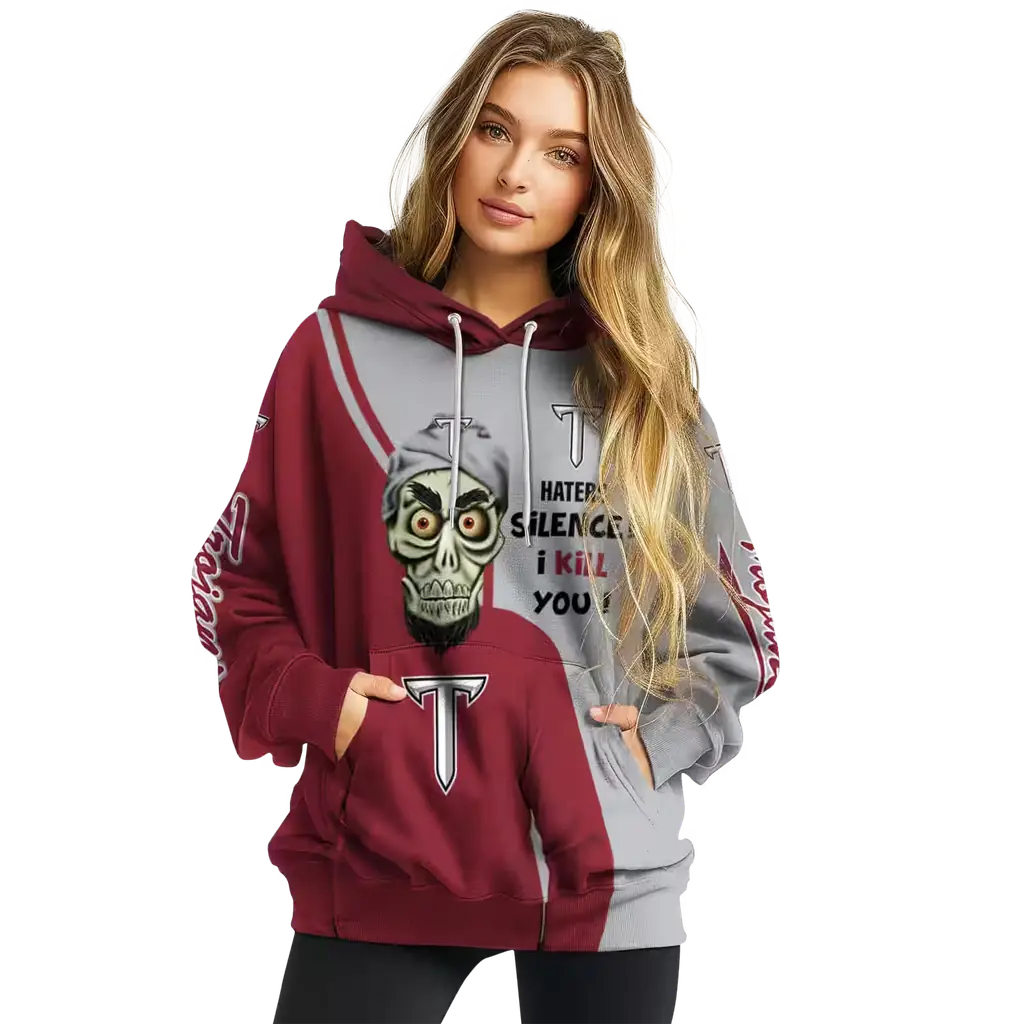 troy trojans achmed skull red hoodie high quality troy trojans achmed skull red hoodie high quality