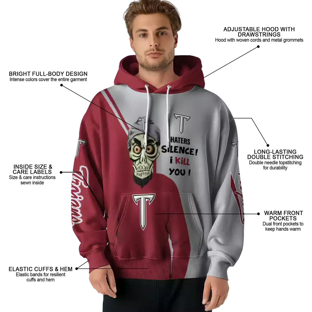 troy trojans achmed skull red hoodie latest model troy trojans achmed skull red hoodie latest model