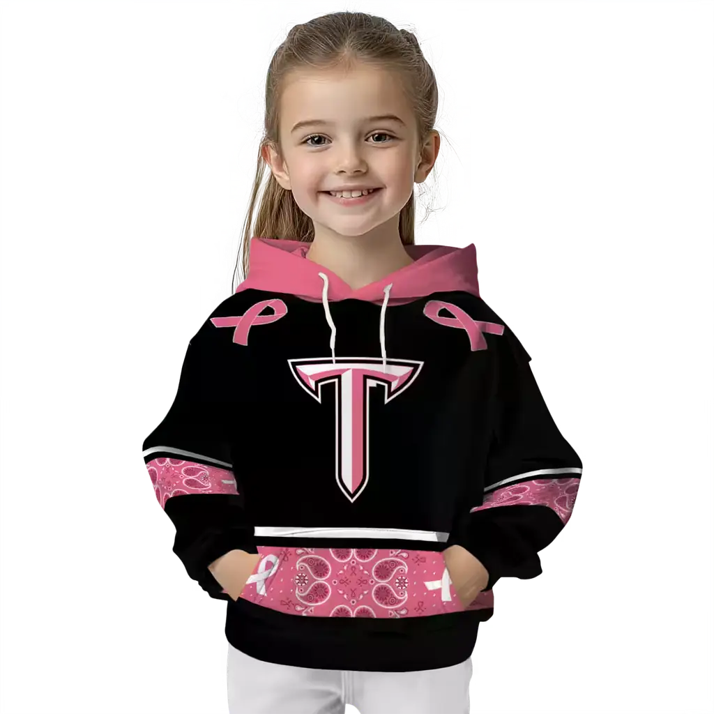 troy trojans awareness ribbon black pink hoodie top rated troy trojans awareness ribbon black pink hoodie top rated