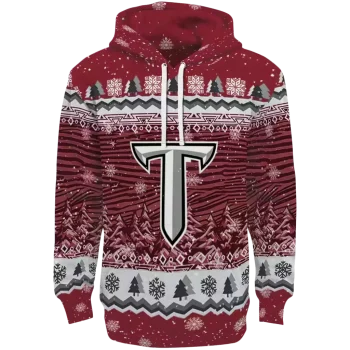 troy trojans christmas trees red hoodie best selling