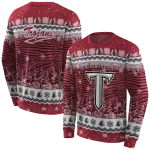 troy trojans christmas trees red hoodie best selling