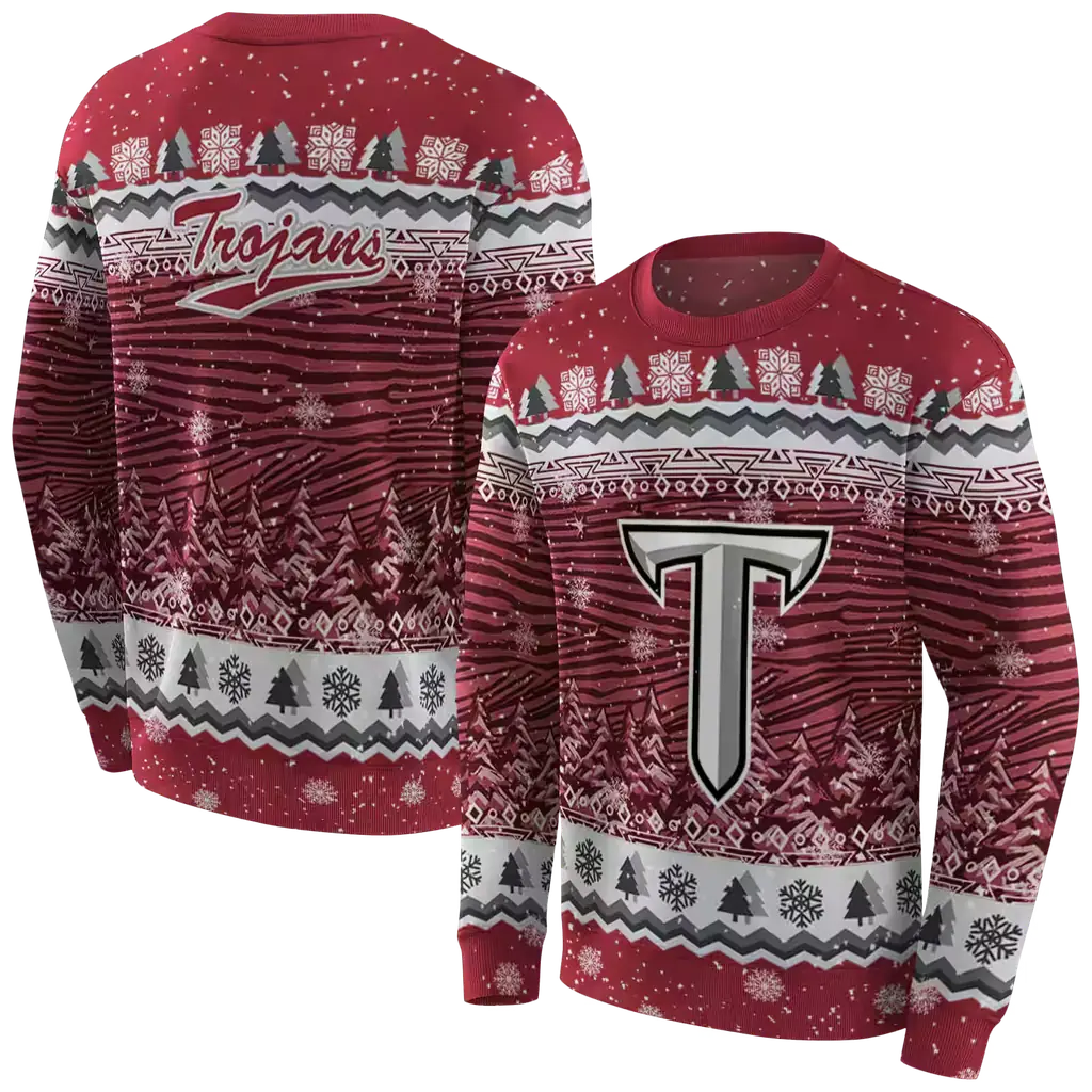 troy trojans christmas trees red hoodie premium grade troy trojans christmas trees red hoodie premium grade