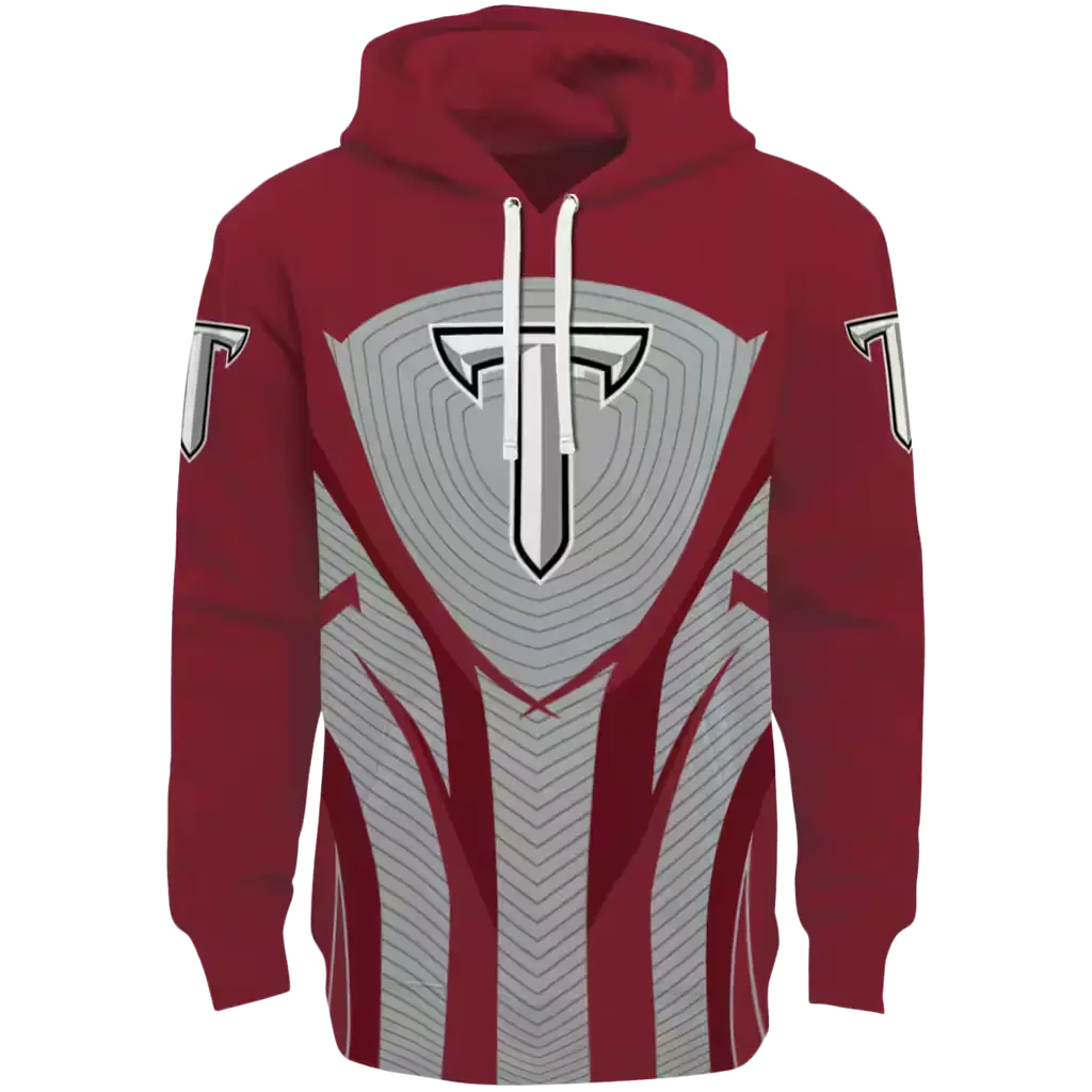 troy trojans concentric lines red black hoodie best selling troy trojans concentric lines red black hoodie best selling