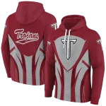 troy trojans concentric lines red black hoodie best selling