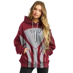 troy trojans concentric lines red black hoodie best selling